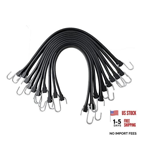 21″ Rubber Tarp Straps with 150% Max Stretch, 100% EPDM 21 Inch(pack of 10)