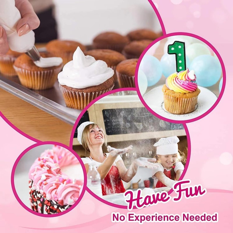 Cake Decorating Kit 530pcs Baking Supplies Turntable Nozzles Icing Tips Tools gallery