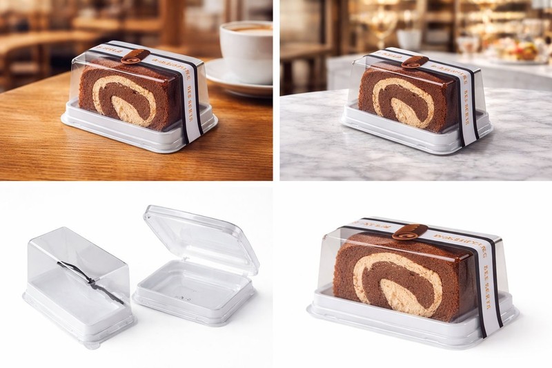 50 PCS ClearSlice PET Cake Box H-1175 gallery