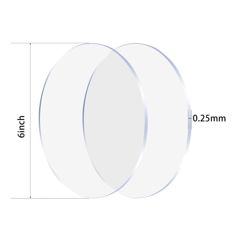 6in Round Clear Acrylic Cake Disc Plexiglass Sheet 1/4in 2-Pack gallery