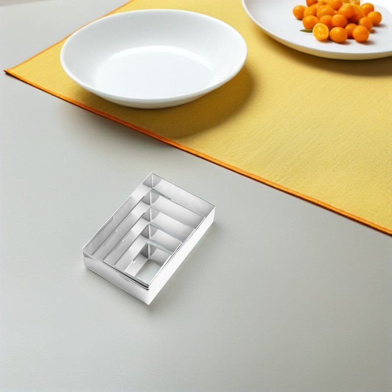 5pcs Stainless Steel Rectangle Cookie Cutter Baking Tools Pastry Mold gallery