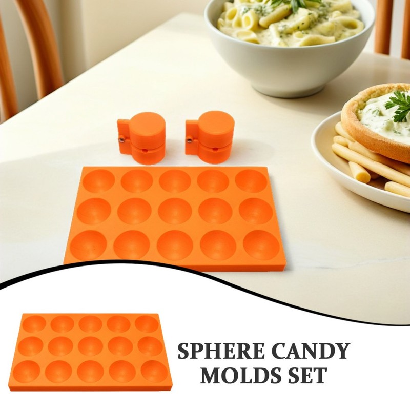 Cake Maker Kit: Food Grade & Non-Stick 2pcs Sphere Shape Cutter Press & 1pc gallery