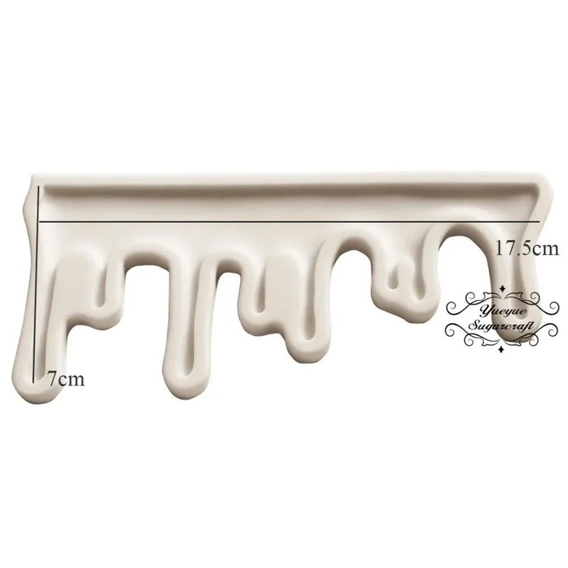 Milk Dripping Silicone Mold Food Grade Chocolate Drip Cake Topper & Border Mold gallery