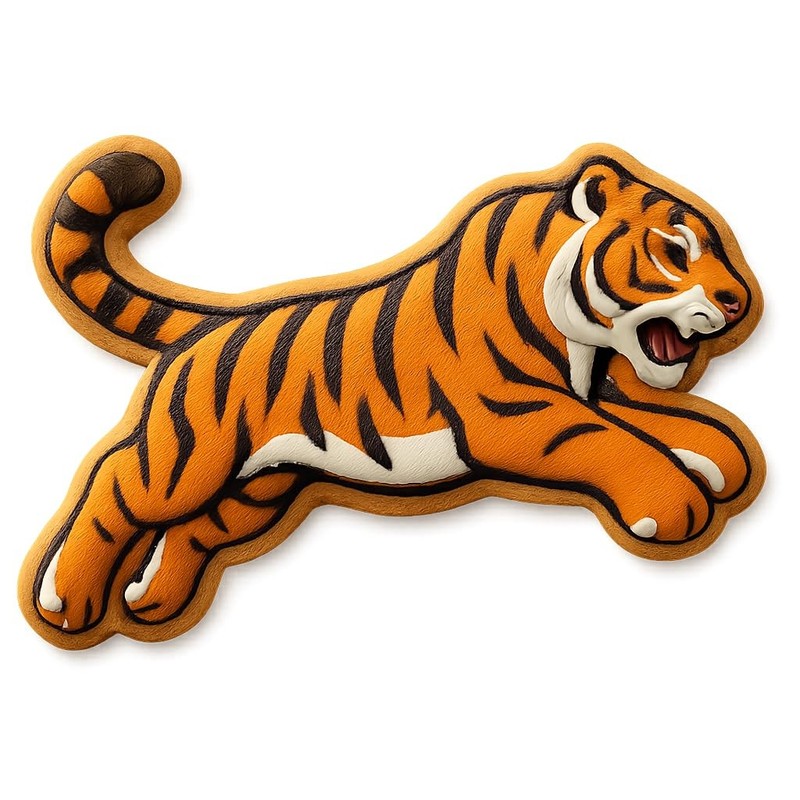 Leaping Tiger Cookie Cutter & Stamp, Fondant & Clay - 4x2 gallery
