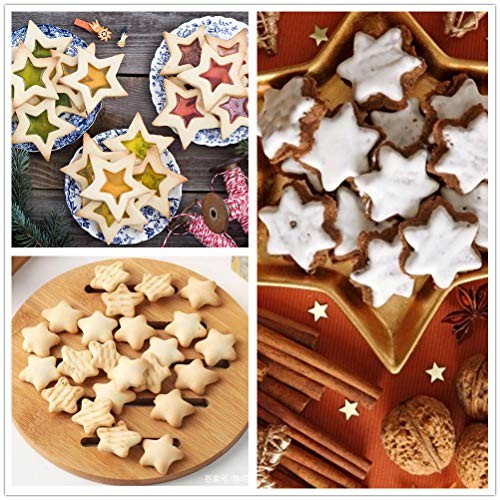 5pcs Star Cookie Cutter Set - Stainless Steel Pentagram Cutter Molds for gallery