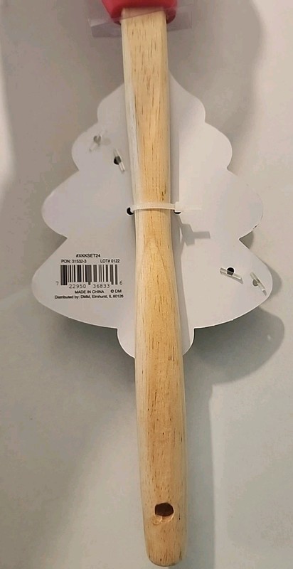 KRUMBS Kitchen SPATULA & Cookie CUTTER SET Red Christmas. gallery