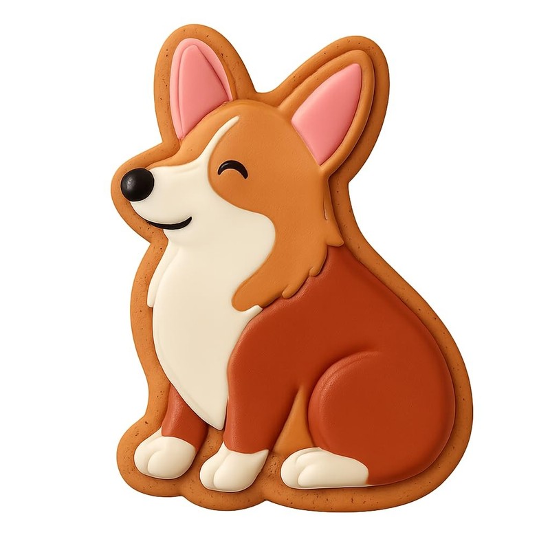 Sitting Corgi Pembroke Cookie Cutter & Stamp - 4x3 gallery
