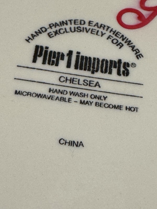 Pier 1 Imports Chelsea Floral Cake Pedestal Plate 12 inch Serverware RARE gallery