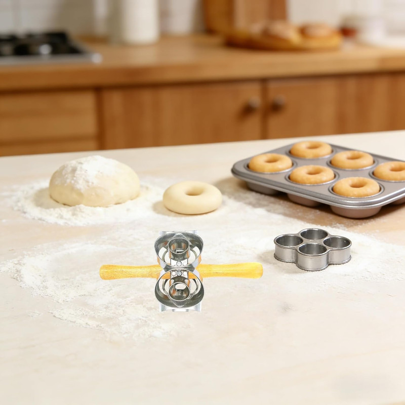 Donut Cutter with Hole Doughnut Cutter Pastry Lattice Roller Cutter Donut Maker gallery