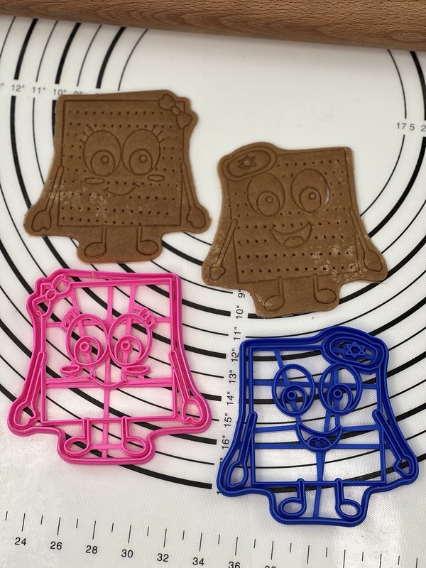 Set of 2 Matzah Boy and Girl Cookie Cutter & Mold Produced by 3D Kitchen Art gallery