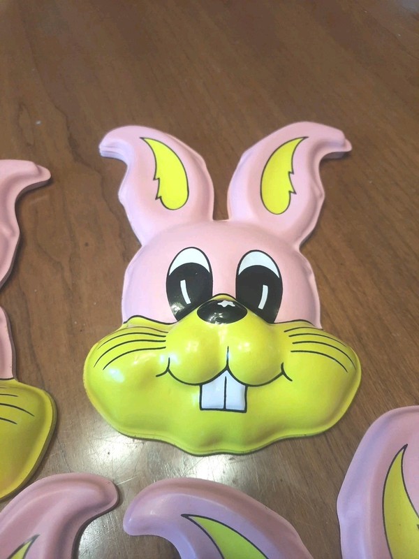 30+ Vintage 3D Bunny Rabbit Head Face Cake Cupcake Toppers Bakery, See Descript gallery