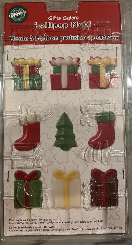 Set of 2 Wilton Chocolate Candy Lollipop Molds - Gifts & Gingerbread Scene NEW gallery