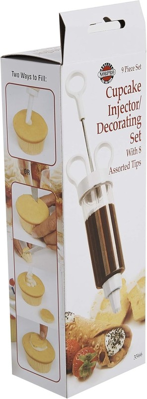 Norpro 9-Piece Cupcake Injector & Decorating Set - Stainless Steel Elegance gallery