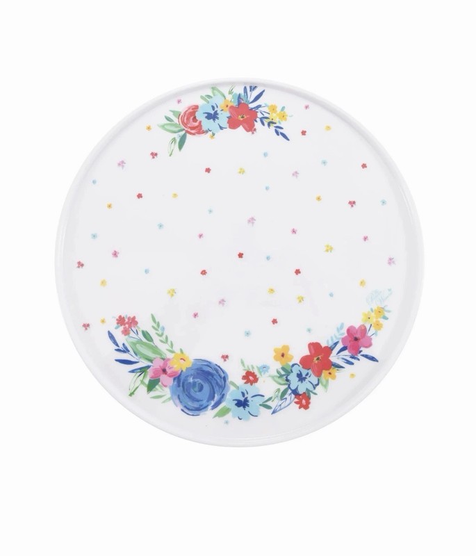 Pioneer Woman Cake Stand Floral Scalloped FARMHOUSE COTTAGECORE PREPPY CHIC BPAF gallery