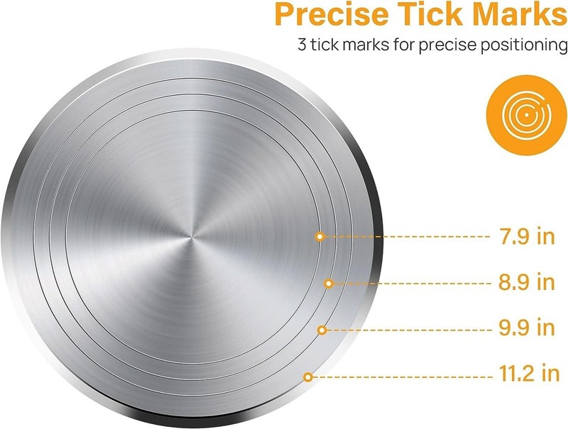 Rotating Cake Turntable 12'' Alloy Revolving Cake Stand with Non-Slipping gallery