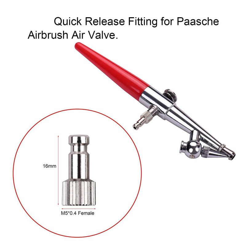 HUBEST Airbrush Quick Disconnect Coupler Release Fitting Adapter with 4 Male... gallery