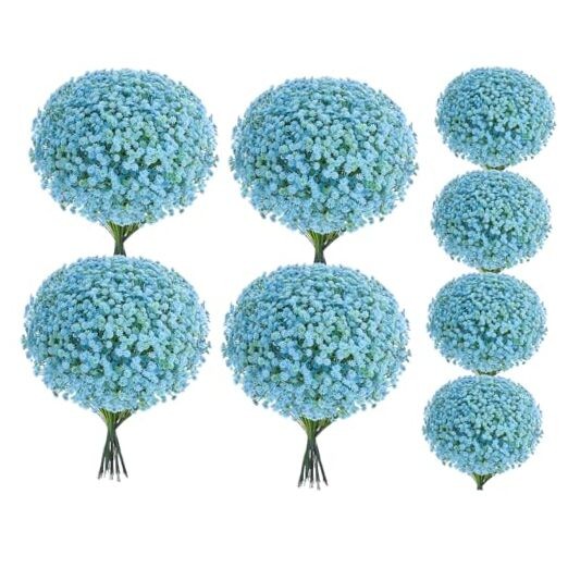 Pcs Baby Breath Artificial Flowers Bulk Baby Breath Flowers Artificial 120 Blue gallery