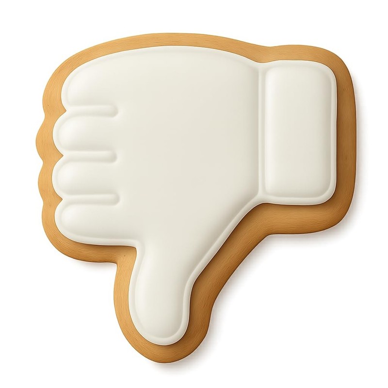 Thumbs Down Hand Cookie Cutter & Stamp, Fondant & Clay – 3.5×4