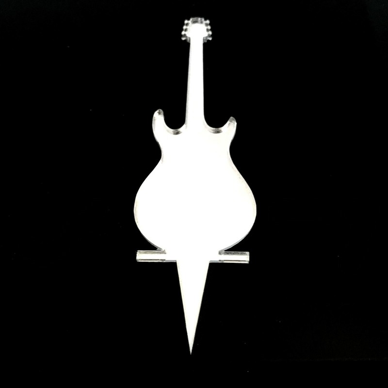 Electric Guitar Cake & Cupcake Toppers, Many Colours & Sizes, Plain or Engraved