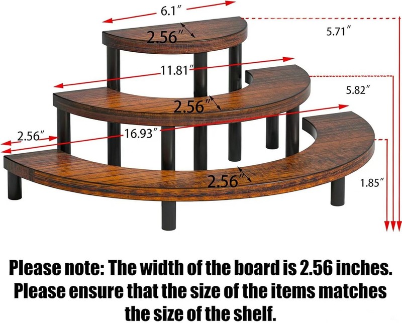 3-Tier Wooden Display Risers Rustic Cupcake Stand Perfume Organizer Dessert gallery