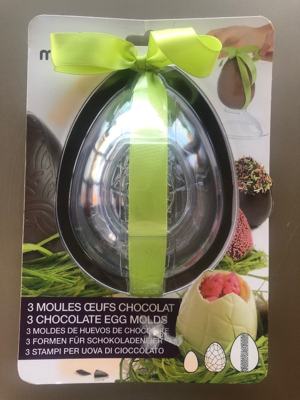 Mastrad Paris 3 Chocolate Moulds Eggs Small,Medium & Large,Baking
