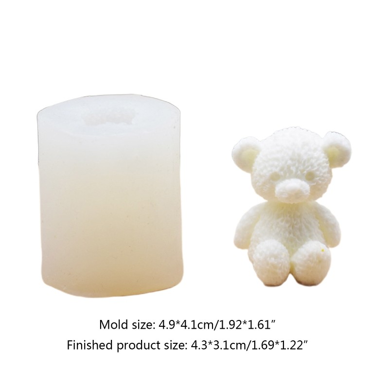 3D Fondant Cartoon Cute Little Bear Chocolate Mold Polymer Craft DIY Molds Home gallery