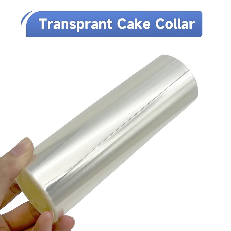6-Inch Transparent Cake Collars Acetate Sheet Rolls Clear Cake Strips 6 PCS gallery