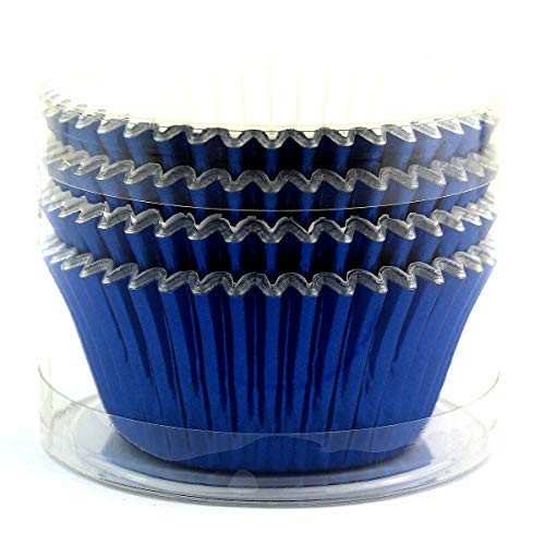 Elegant Navy Blue Foil Muffin & Cupcake Liners Standard Baking Cups, 100 Count gallery