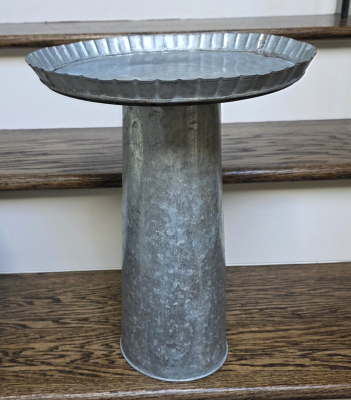HOMART GALVANIZED Metal Stand Riser Tier Tray Country TALL 16″ X 12″ BASE 6″