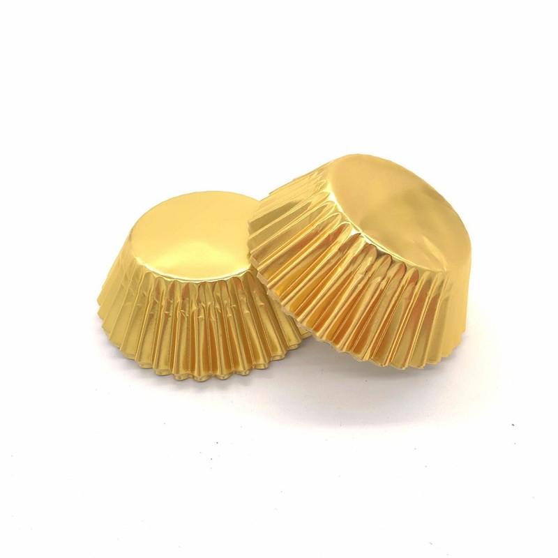 200Pcs Thicken Baking Cake Cups Aluminum Foil Paper Wrappers for Party Desserts gallery