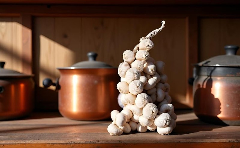 Artificial Garlic String - Lifelike Vetable Decor for Kitchen Display gallery