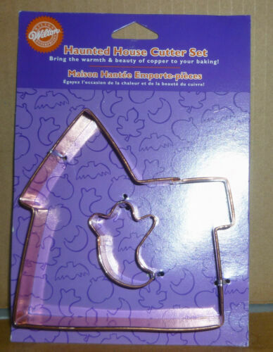 Halloween HAUNTED HOUSE & GHOST Copper Cookie Cutter Set (Wilton)
