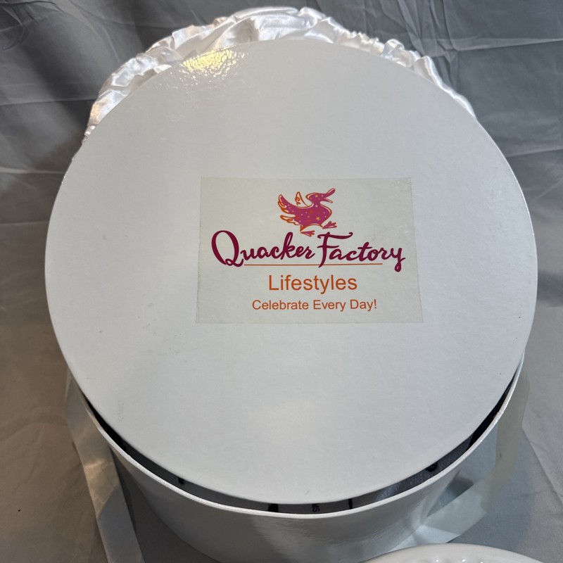 Quacker Factory Lifestyles Celebrations Pedestal Plate White With Charms gallery