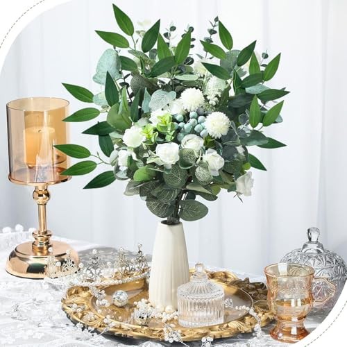 60Pcs Italian Ruscus Greenery Stems 18" Artificial Silk 18 inch Green 60pcs gallery