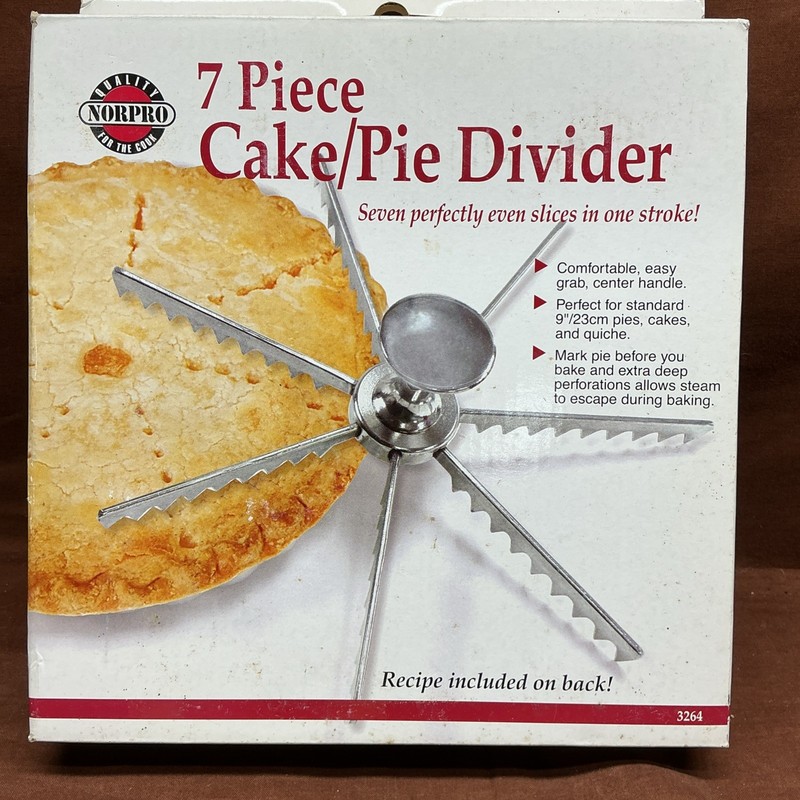 NORPRO 7 PIECE CAKE AND PIE DIVIDER 9" DIAMETER ITEM #3264 NEW IN BOX