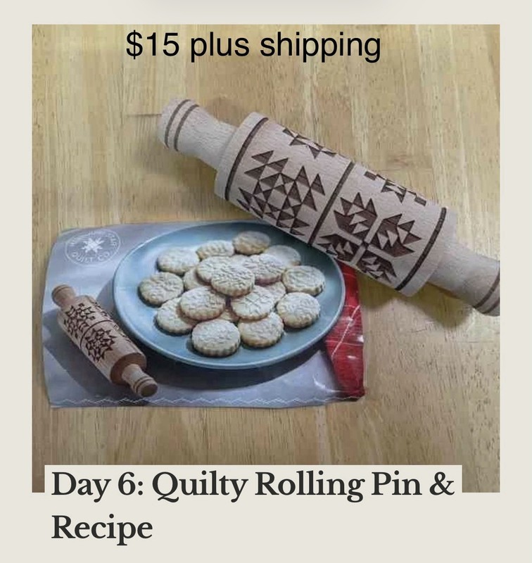 Missouri Star Wooden Embossing Rolling Pin Quilt Pattern with Cookie Recipe