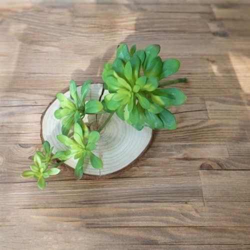 2pcs Artificial Succulent Plants, Realistic Large Fake Succulents, Green gallery
