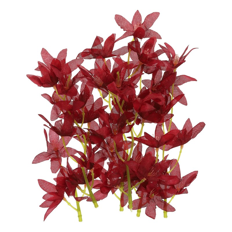 24Pcs 7″ Artificial Orchid Flower Floating Candles Simulation Flower Burgundy