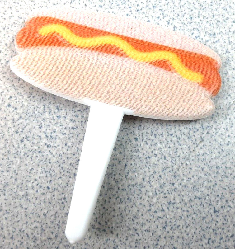 Lot Of 30 Deco Pac Hamburger/Hot Dog Cupcake Picks. (55.1) gallery