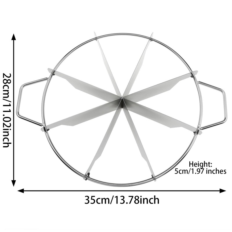 8-Slice Stainless Steel Pie Cutter Press Non Stick Pie Slicer Round Cake Cutt... gallery
