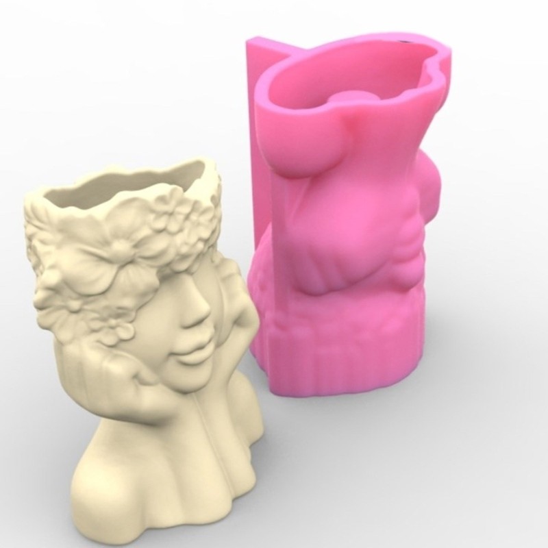 Artistic Human Figure Shape Silicone Planter Molds Hand-Making Supplies for Vase gallery