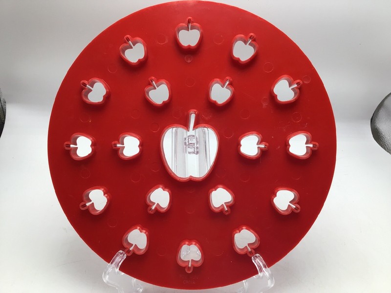 Fox Run Pie Top Cutter Apple Red Plastic 9.5" Press Mold Shape Steam Vent Baking gallery