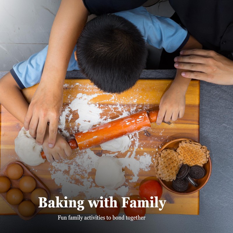 Wooden Rolling Pin, 18 Inch Set of 4 Wooden Dough Roller for Baking Pizza, Pi... gallery