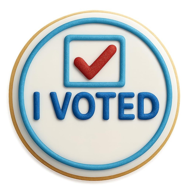 Voting Sticker Cookie Cutter & Stamp – 4×4