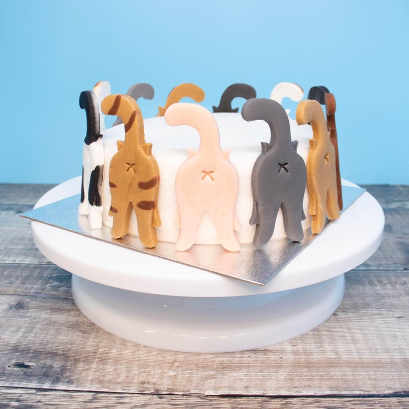 Kitty Butt cookie cutter, 1 piece - Bakerlogy 10.3 cm x 4.3 cm, White gallery
