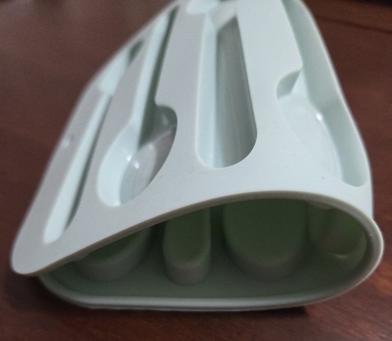 Mint Green Silicon Spoon Chocolate Ice Cubes Candy Soap Mold Makes 8 gallery
