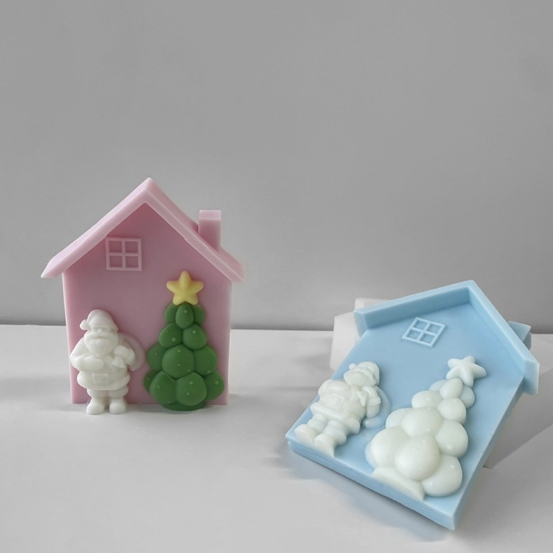 DIY Silicone Soap Mould Christmas House Shape Molds Hand-Making Accessory gallery