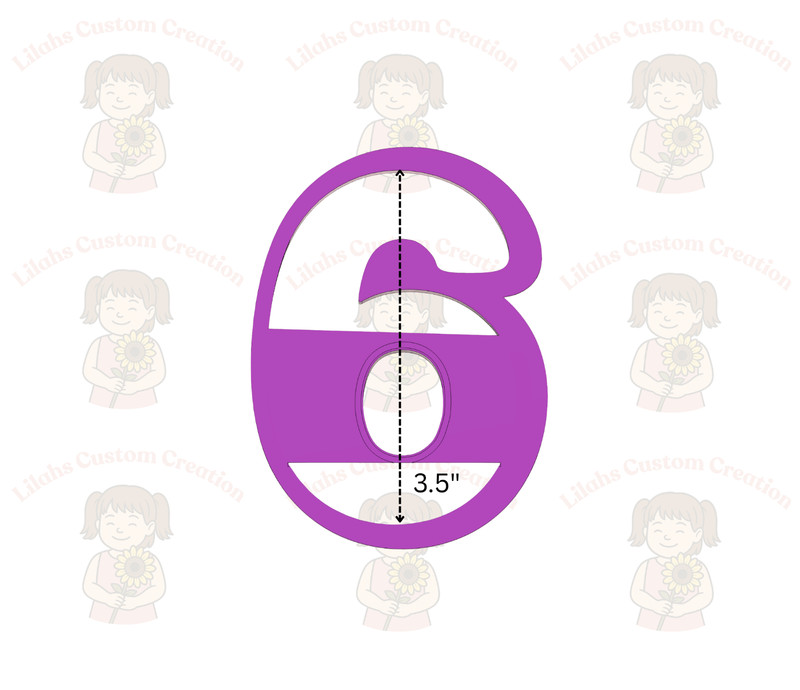 Number 6 Cookie Cutter: 3.5" gallery