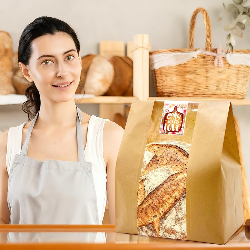 15.7x10.2x5.1in Extra Large Bread Bags for Homemade Bread with Window&Sticker... gallery