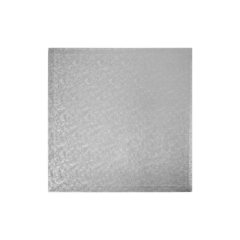 Square Cake Drum Foil Covered Cake Drum Sturdy Half Inch Thick Pack of 5 Silv... gallery